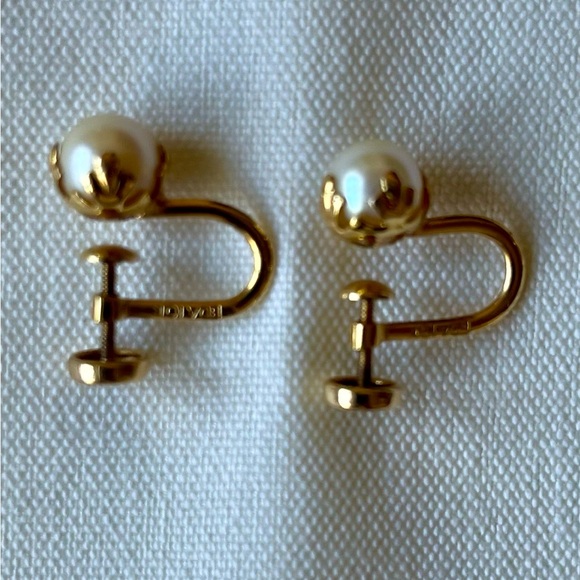 10K Gold Pearl Earrings - Picture 9 of 16